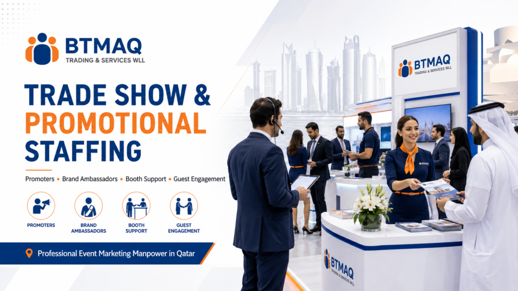 trade show promotional staff and brand ambassadors in Qatar event manpower services