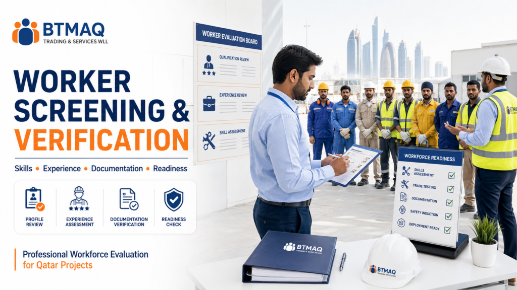 worker screening and verification process in Qatar for manpower company deployment readiness